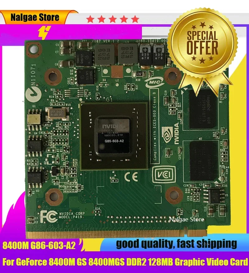 Placa de Vídeo Gráfica para Acer 8400 8600m gt 8600mgt Mxm ii Ddr2 512mb G84600-a2 5920g 5520g 7720g 4720g 7250g 6920g 8920g 9920g - Imagem 6