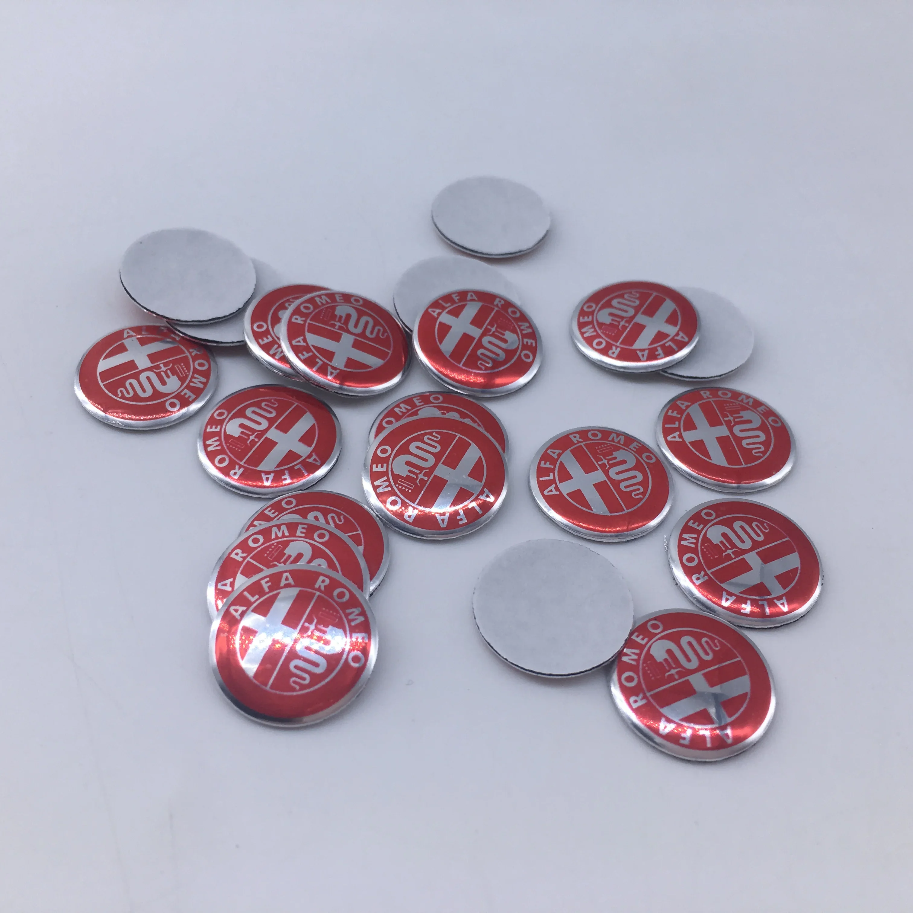 20-Piece Set of Aluminum Car Key Emblem Stickers