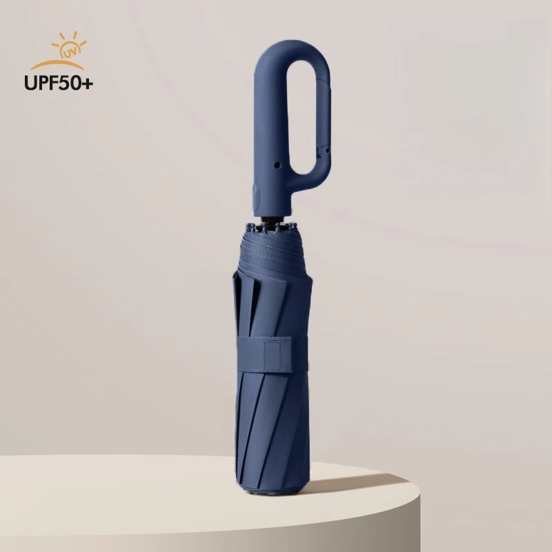 Deluxe Windproof Automatic Folding Umbrella - 20-Bone Reinforced Design with Large Ergonomic Handle