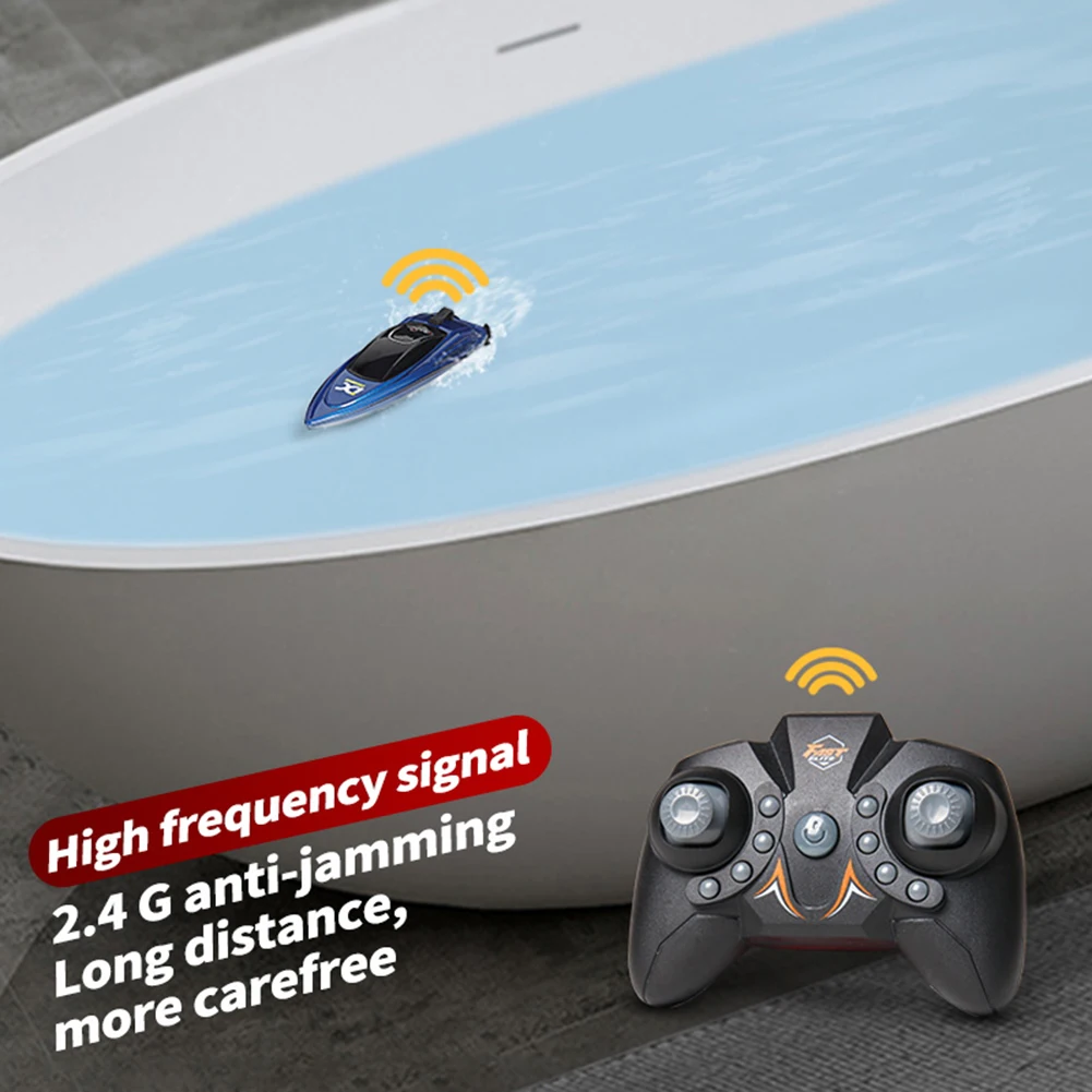 Remote Control Boat 2.4GHz Waterproof with LED Lights