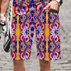 Harajuku 3D Ethnic Exotic Patterns Printed Beach Shorts Men Summer Vintage Swim Pants Fashion Streetwear Cool Trunk Board Shorts 2