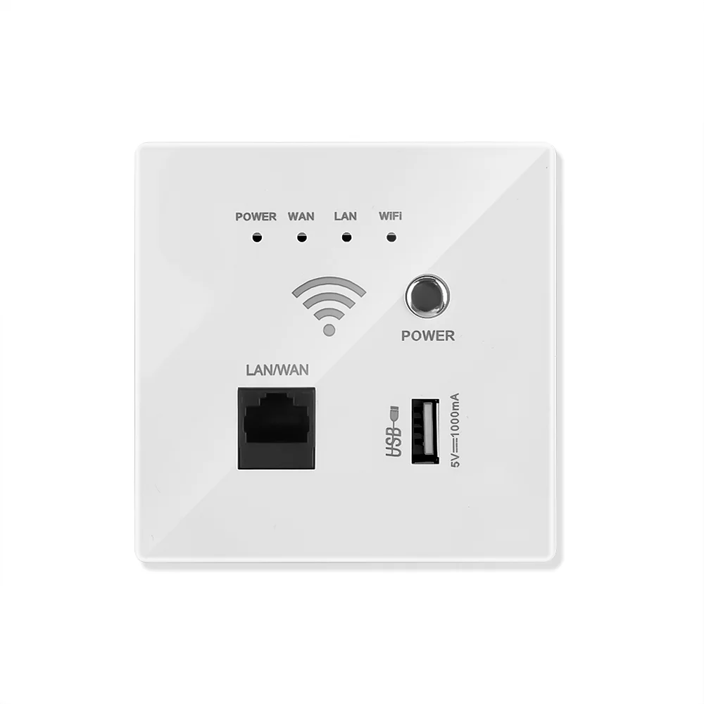 

300Mbps 220V power AP Relay Smart Wireless WIFI repeater extender Wall Embedded 2.4Ghz Router Panel usb socket rj45