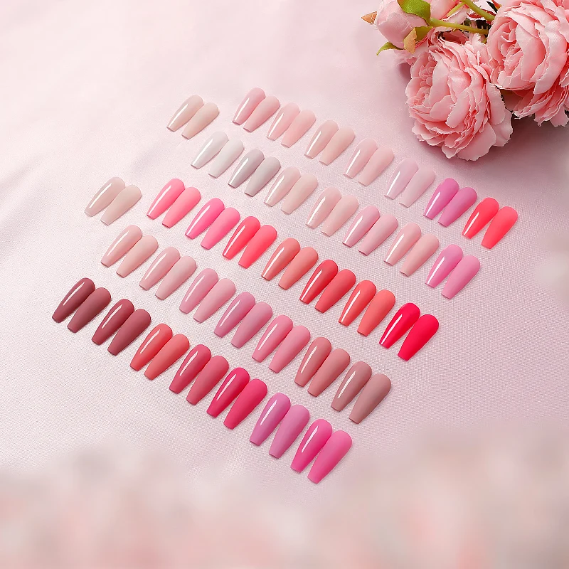 ROSALIND Pink/Purple Gel Nail Polish All For Manicure Semi Permanent Soak Off Gel UV LED Varnishes Base Top Matte Coat