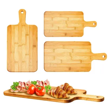 Large Bamboo Cutting & Serving Board with Handle 1