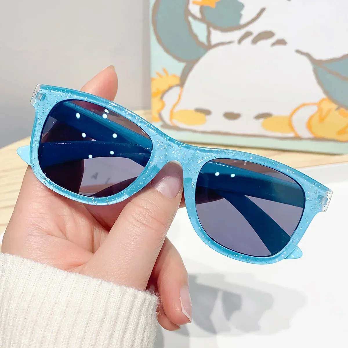 Children's Colorful Shiny Square Sunglasses Girls Trendy Fashionable Cute Sun Glasses Kids Eyewear Lentes De Sol children sunglasses kids sunglasses fashion sunglasses