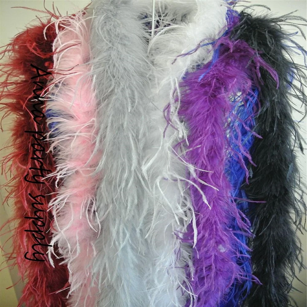 20Ply Fluffy Ostrich feather Boa Trimming Natural Ostrich Feathers boa  Scarf for Carnival Clothing Tops Sewing Accessory Decor - AliExpress