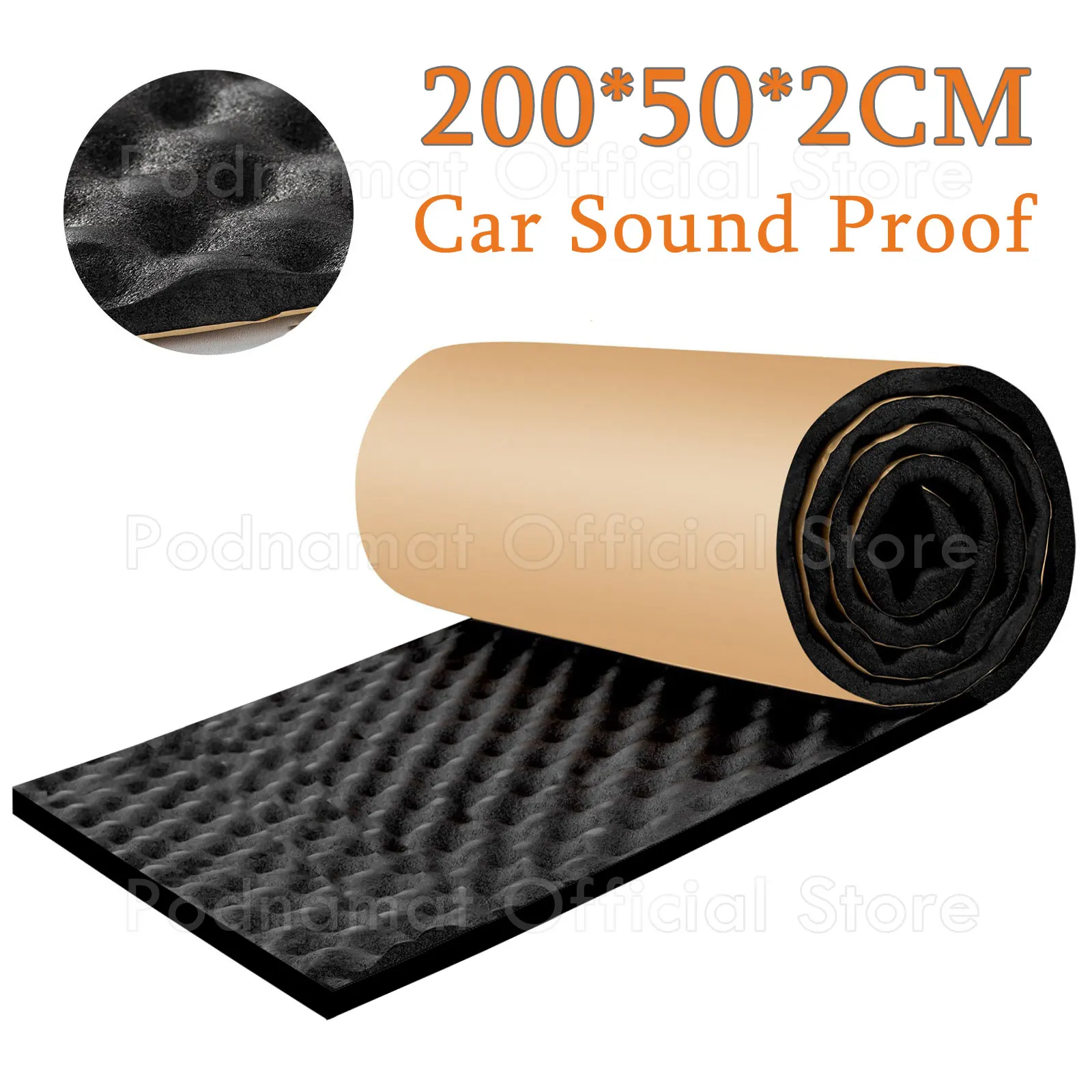 Soundproofing Cotton Sound Insulation Cotton Sound Absorbing Foam Soundproofing Foam Self-adhesive Car Sound Insulation Cotton Acoustic Absorption Car Heatproof Wave Foam Automobile Sound Deadener Noise Insulation
