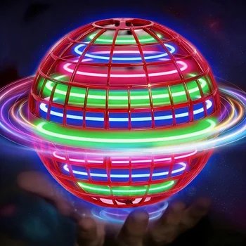 Hand Controlled Flying Ball for Children 360° Rotating Suspension Cosmic Globe with Color LED, Suitable for Indoor & Outdoor Toy 1
