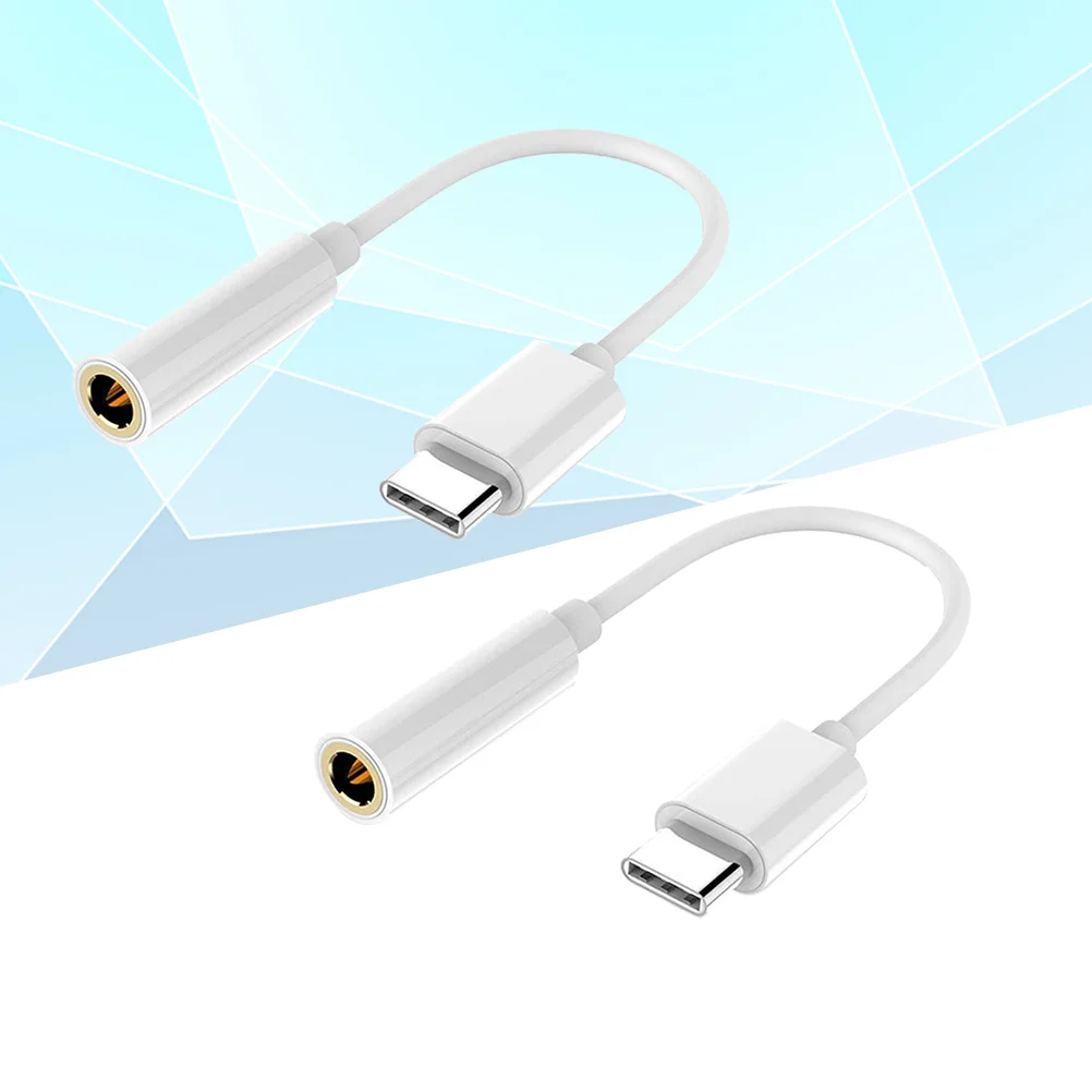 

USB-C 3.5mm Headphone Jack Adapter - USB 3.1 Type C Male 3.5 Aux Audio Female Jack Earphone Cable Adapter White