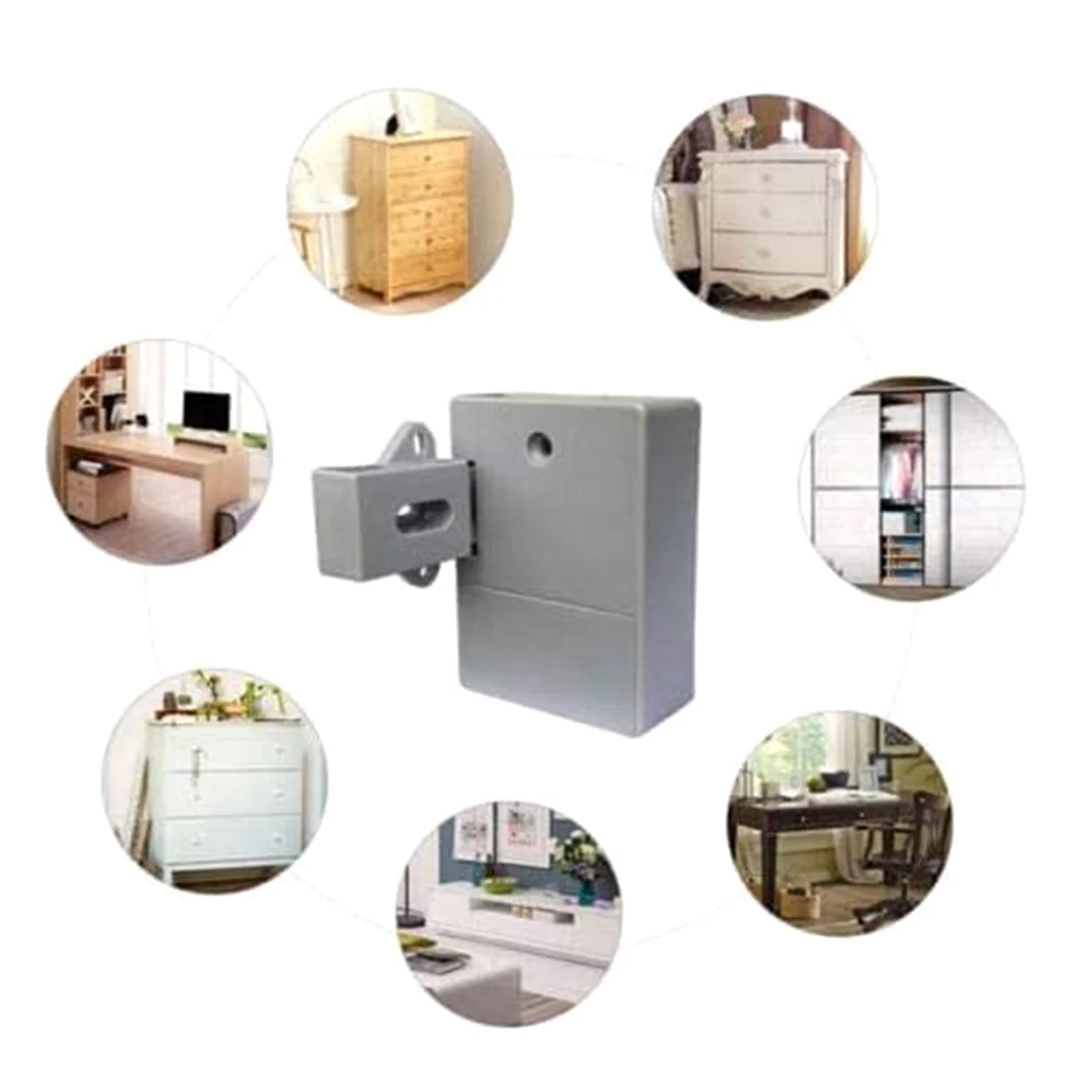 ABZV-RFID Electronic Cabinet Lock Electronic Dark Lock Hidden DIY for Wooden Cabinet Locker Drawer Shoe Drawer