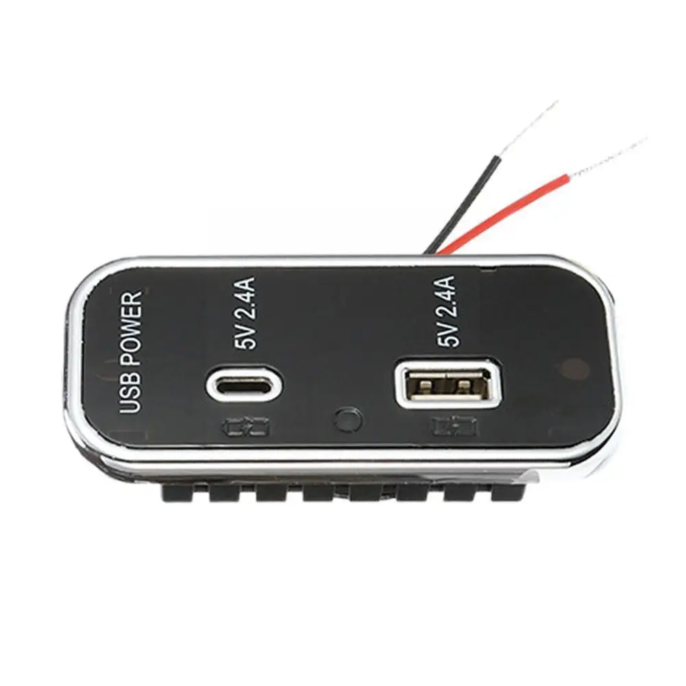 24W PD 3.0 Type C 2.4A USB Car Charger Socket 12 24V for Motorcycle