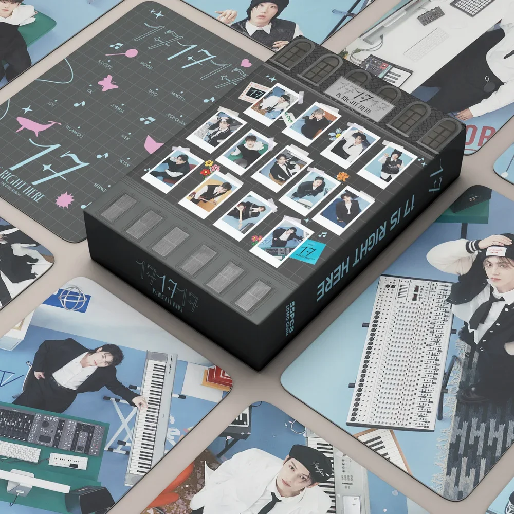 55pcs Boy Group New Album IS RIGHT HERE Photocards Photo LOMO Cards INS Korean Style Small Card Fans Collect Gift Souvenir
