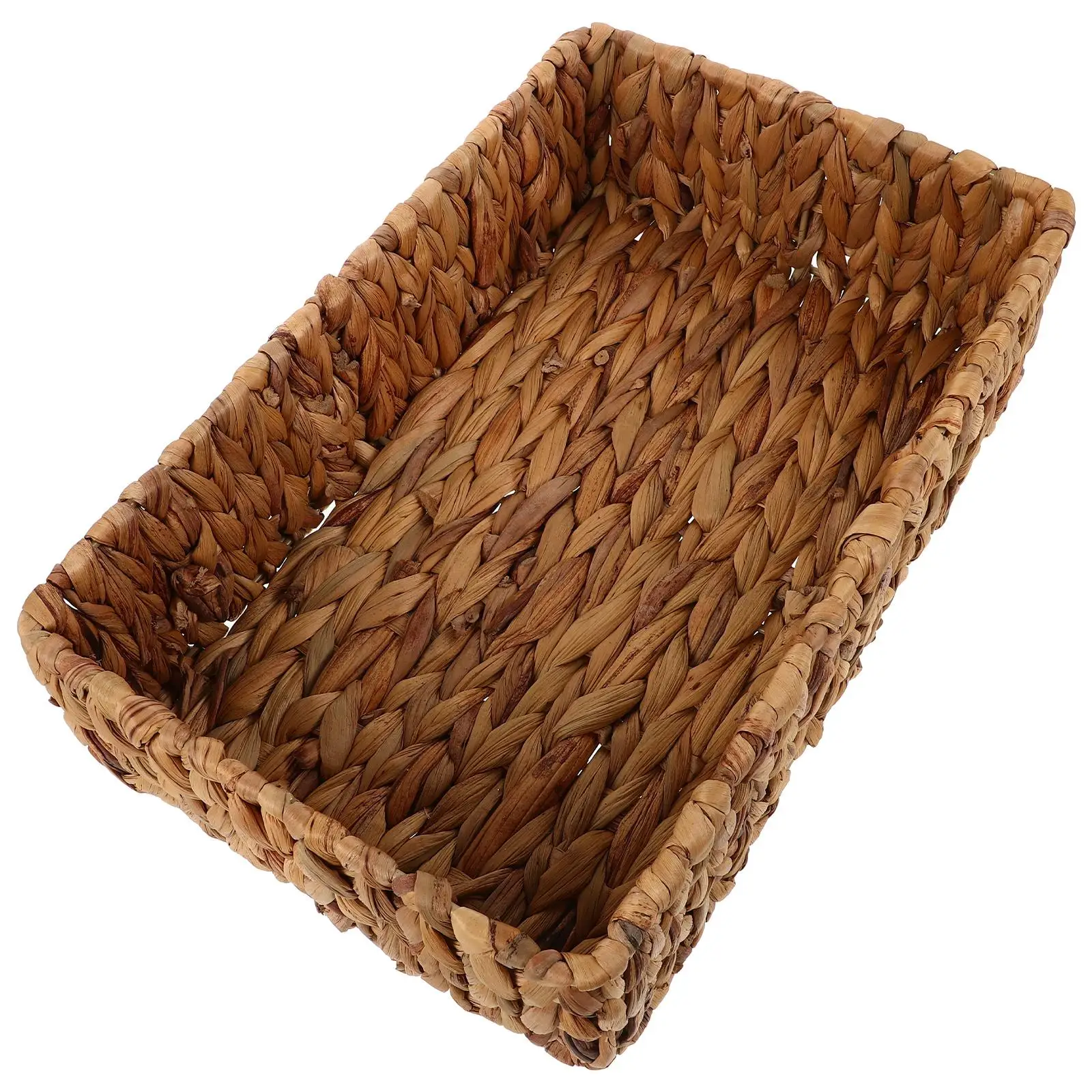 Storage Basket Wicker Woven for Bathroom Back of Toilet Organizer Water Hyacinth 5