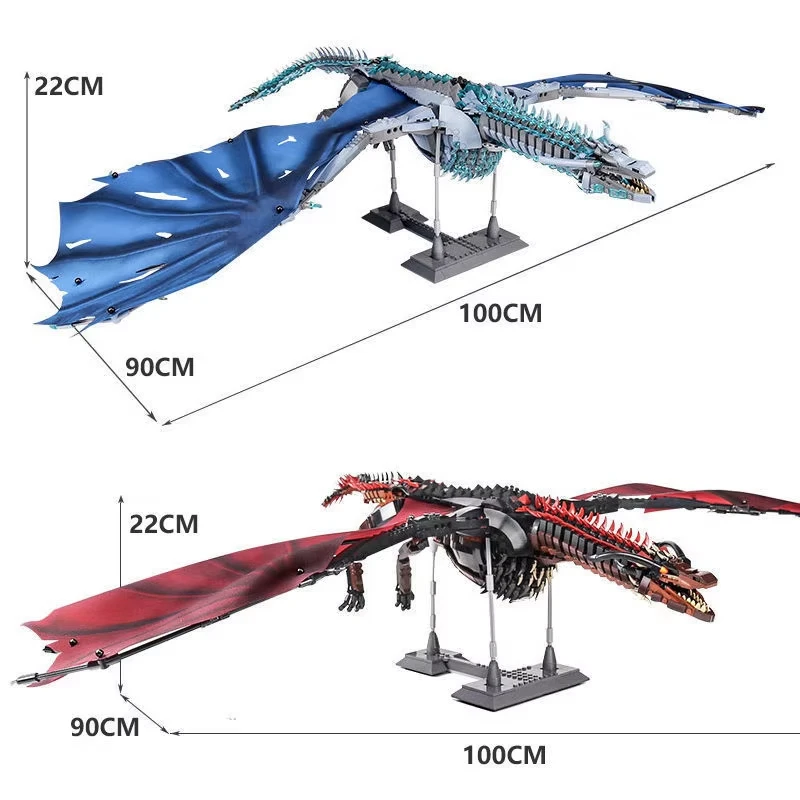 새로운 창의적인 MOC 드래곤 빌딩 블록 모델 영화 시리즈 어린이 조립 브릭 장난감 소년 성인 휴일 생일 선물