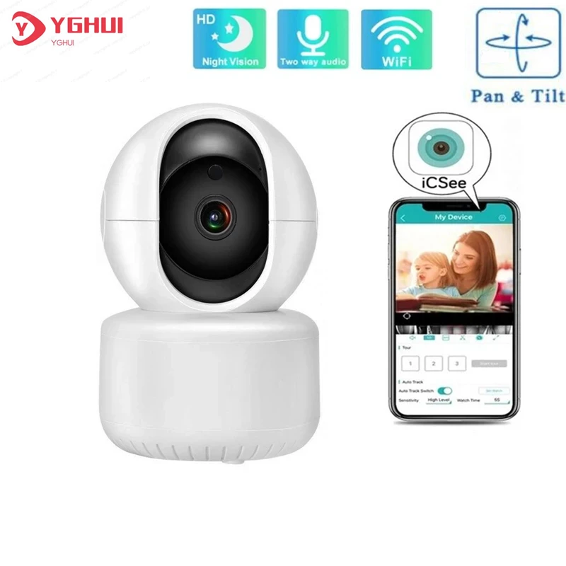 3MP Security Home Camera ICSee WIFI CCTV Two Ways Audio Waterproof Wireless Indoor Camera With RJ45 Port 5mp wifi ip camera indoor smart home camhi app two ways audio 355 degree rotation pan tilt wireless cctv camera with rj45 port