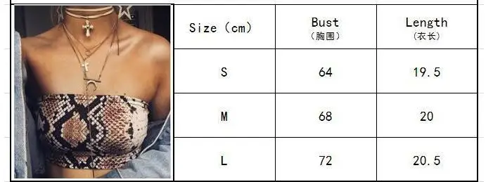 Women's Snake Skin Printed Tube Top - Image 1