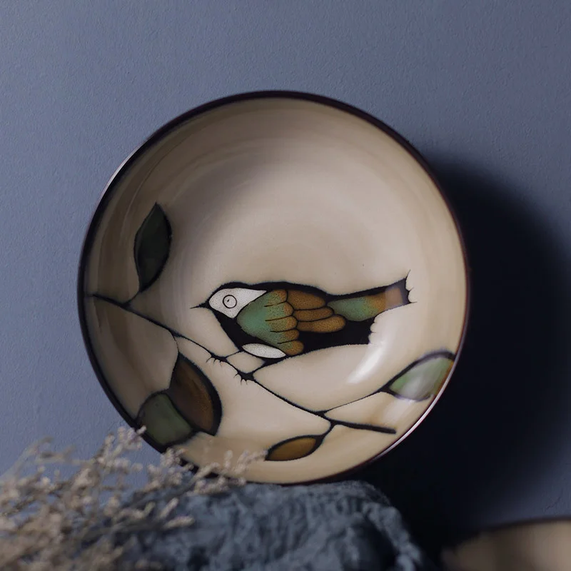 Japanese Ceramic Dinner Plates Chinese Retro Rice Bowl Soup Bowl Noodle Tableware