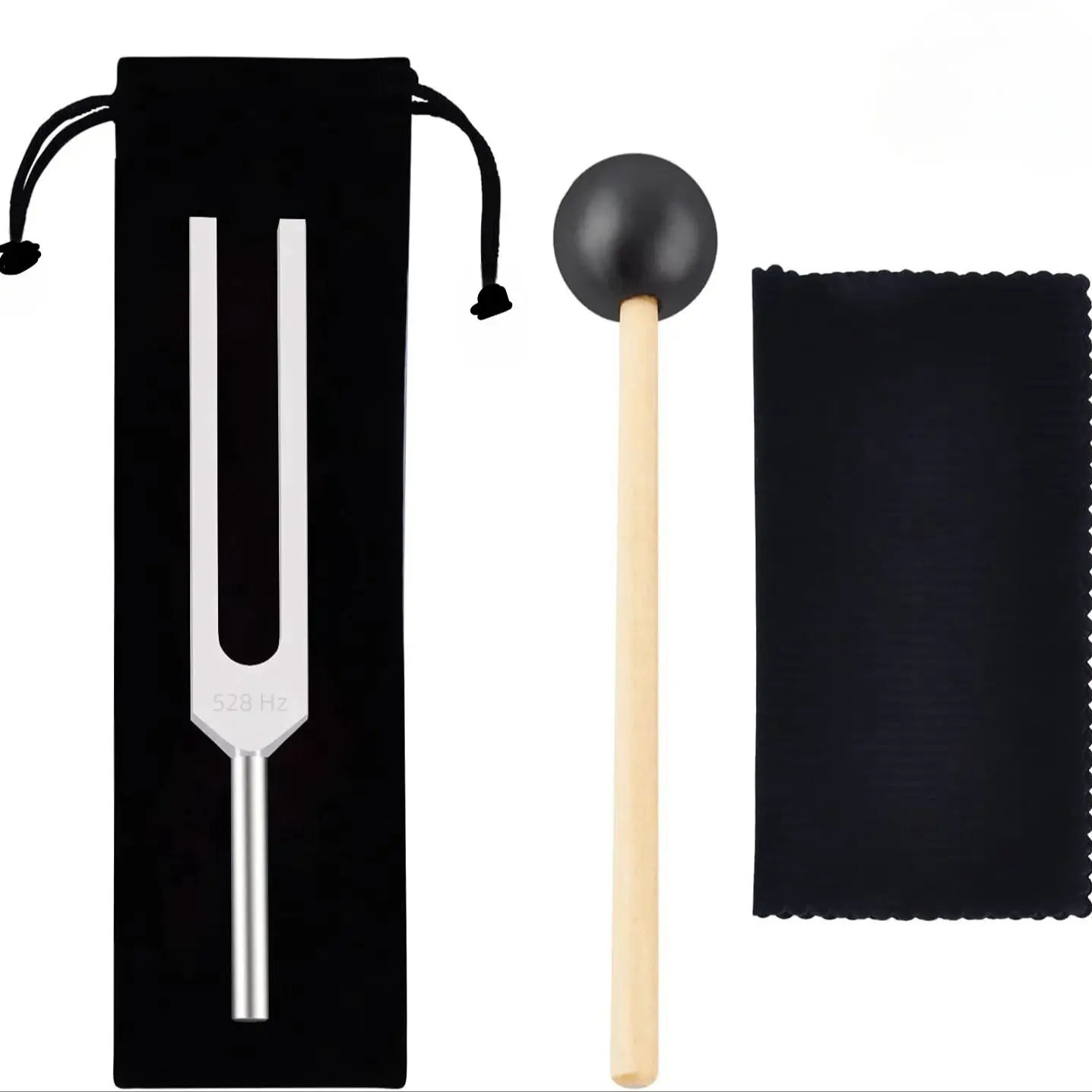 Miwayer Diyapazon 528 Hz, Silikon Çekiç ve Temizleme Bezi ile Stres Azaltma için Mükemmel Şifa Müzik Aleti