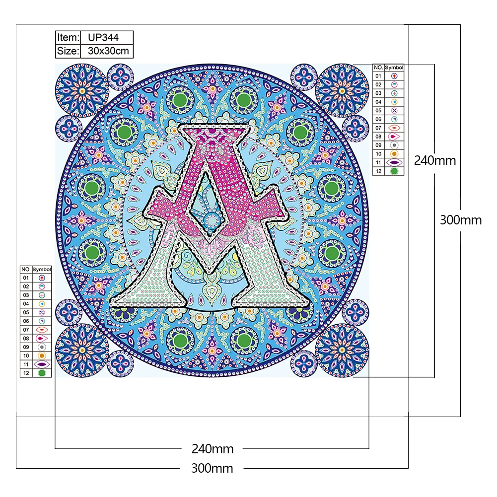 5D DIY Diamond Painting Capital Letters Diamond Embroidery Painting Full Round Diamond Mosaic DIY Rhinestones Home Decor Gift - 6
