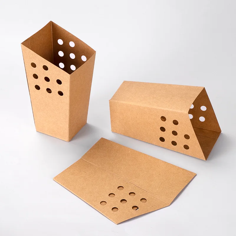 

100pcs Kraft Paper Popcorn Boxes Disposable Snack Box for Candy Chips Wedding Xmas Birthday Movie Party Supplies