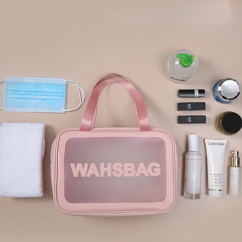 방수 Washbag 투명 화장품 케이스 대용량 휴대용 여행 메이크업 Organizer 스토리지 가방 PVC 지퍼 핸드백