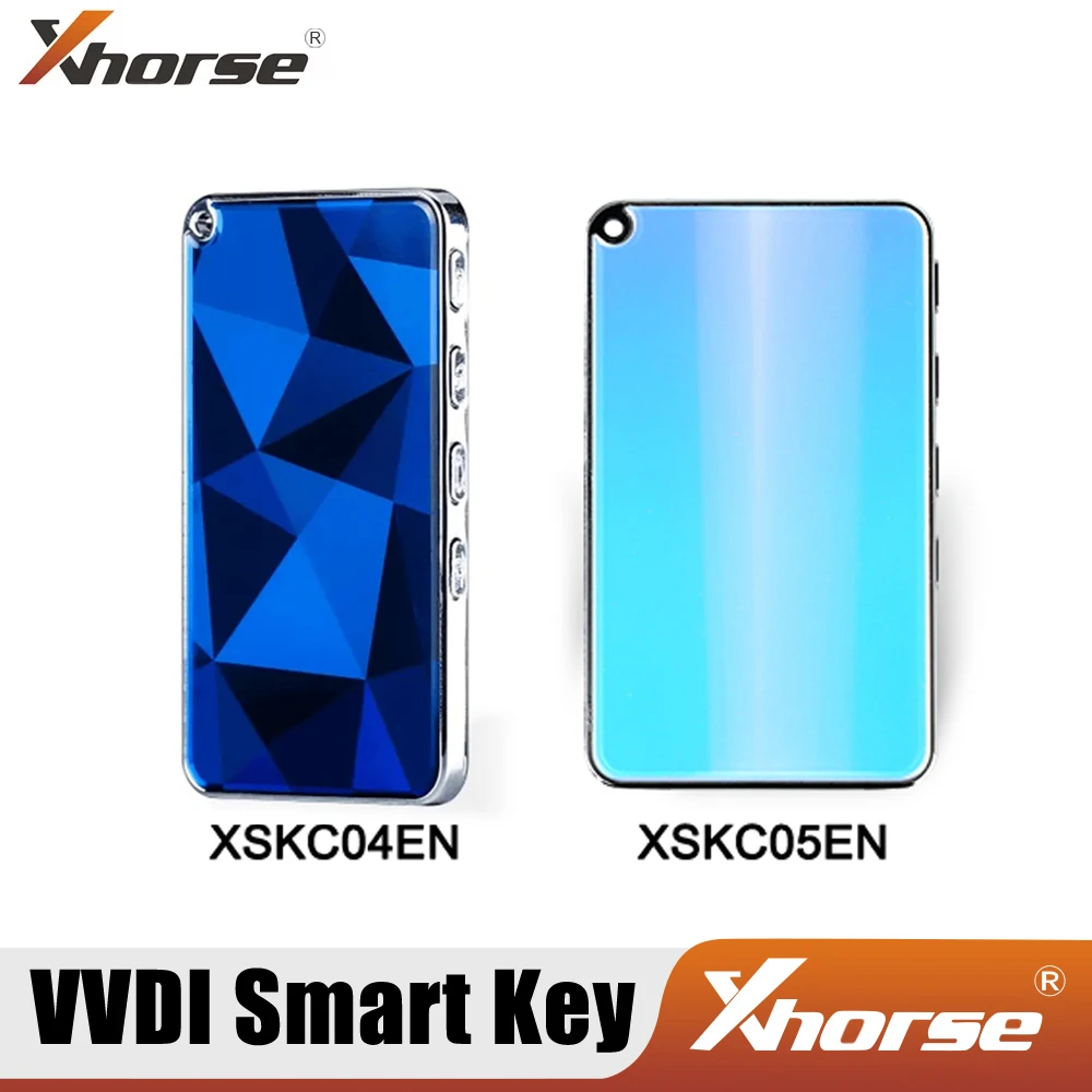 XSKC04EN XSKC05EN Xhorse King Card 4 Buttons Slimmest Universal Smart Remote Key with Built-in 2 Batteries Sky Blue Diamond Blue 12v universal automatic keyless entry system car start and stop buttons keychain kit central door lock with remote control