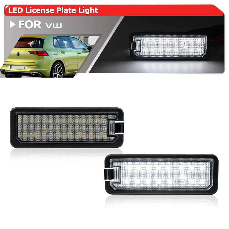 Led License Golf Mk7 License Plate Light 2Pcs Canbus LED License