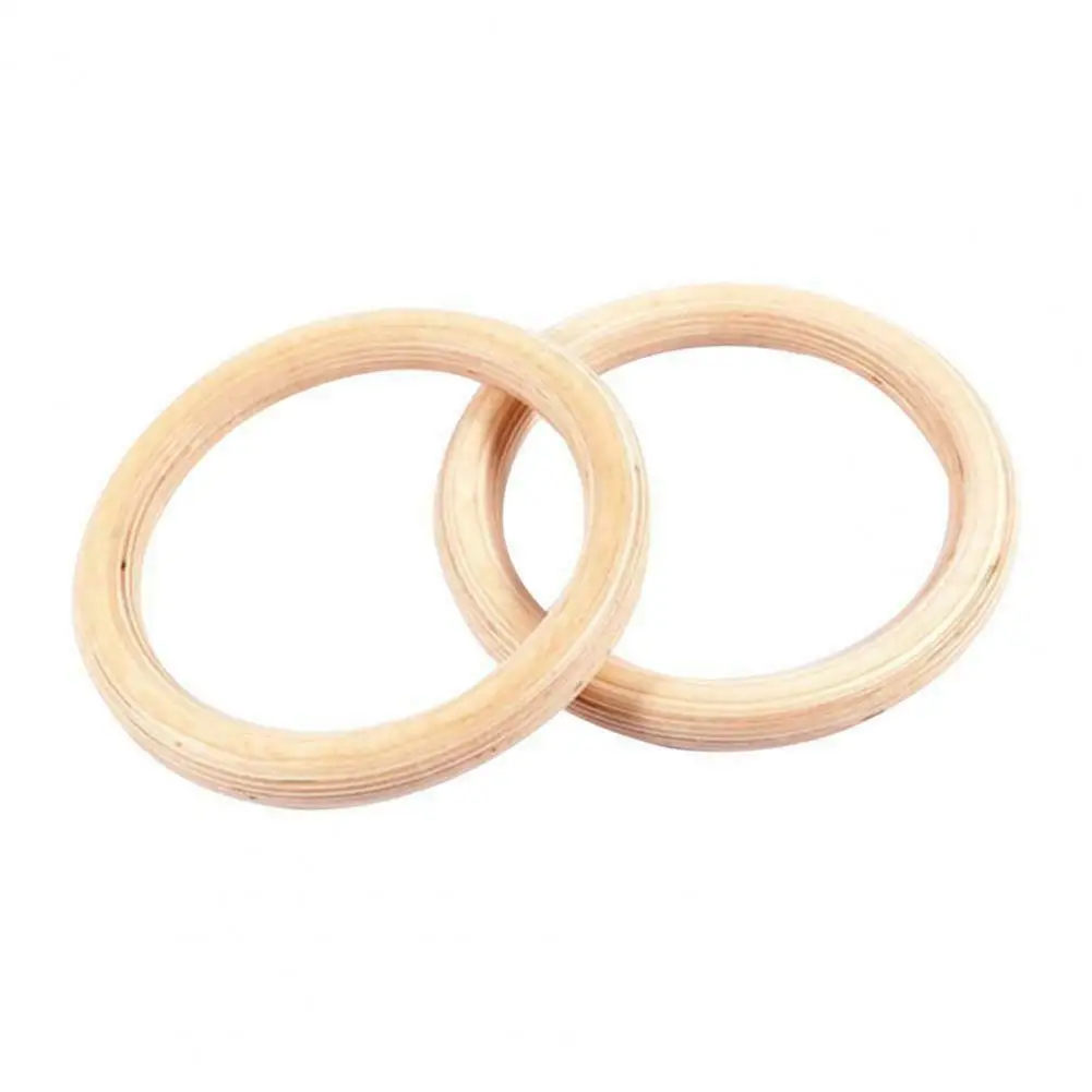 28mm 32mm Wooden Gym Ring Fitness Gymnastic Training Rings Strength Training Gymnastic Rings Pull Up Strength Workout Ring