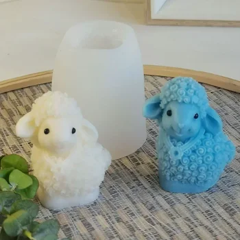 New Cute Animal Shape Handmade Molds Sheep Silicone Mold DIY Animal Candle Making Gypsum Resin Soap Mould Fondant Baking Tools