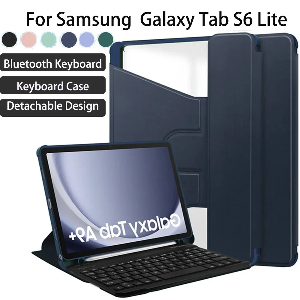

portable split Keyboard leather Case For Samsung Galaxy Tab S9FE 11 inch Bluetooth Wireless Keyboard Stand Magnetic Funda