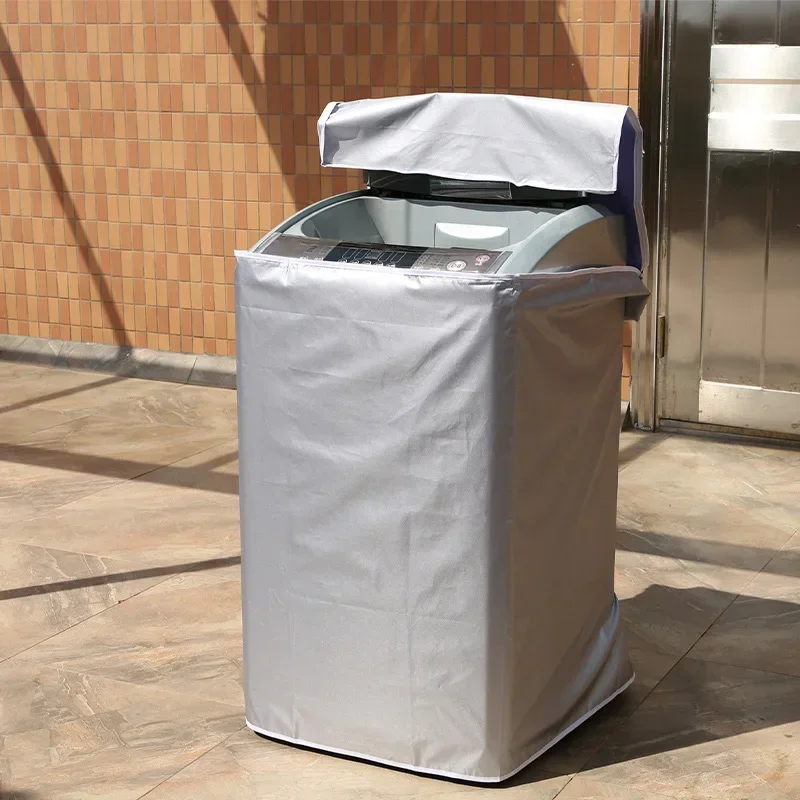 Description Picture 2 of itemWaterproof Dustproof Washing Machine Cover Sun Protection Sunscreen Dryer Cover Household Protective Dust Cover Washroom