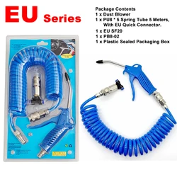 Enhanced Air Duster with Retractable Hose & Steel Nozzle for Industrial and Commercial Cleaning (EU Air dust gun set)