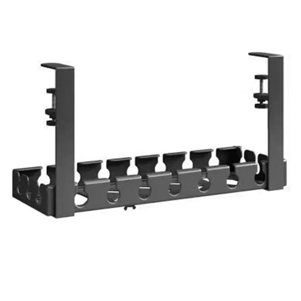 Sleek Metal Cable Management Tray for Home and Office Organization