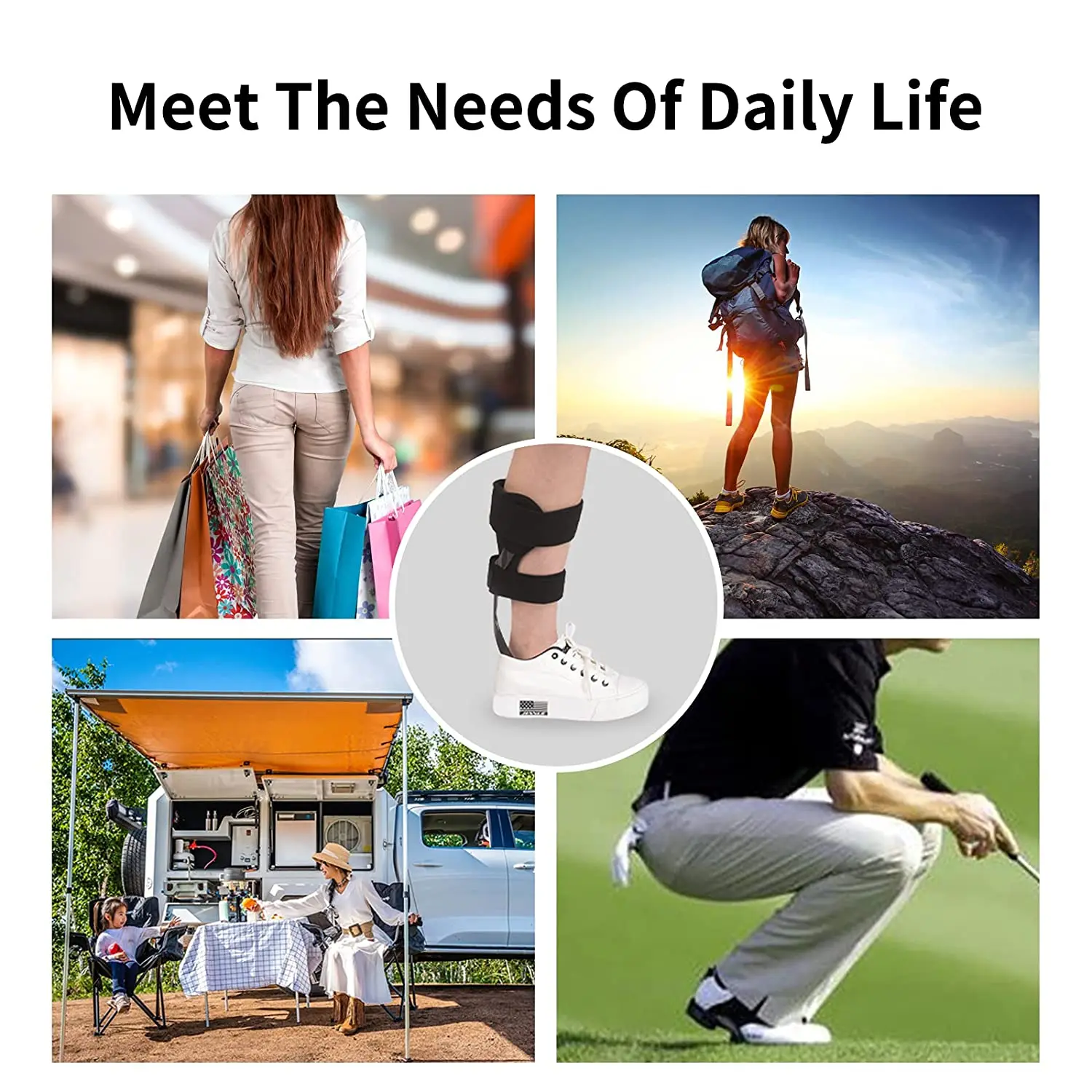 Carbon Fiber Ankle Foot Orthosis AFO Foot Drop Brace for Walking With Shoe or Sleeping Ankle Foot Orthosis Support Brace 3