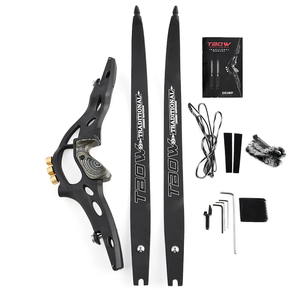

62 inches American Take Down Bow 30-60lbs Archery Recurve BowAluminum Alloy Riser Outdoor Hunting Shooting Set