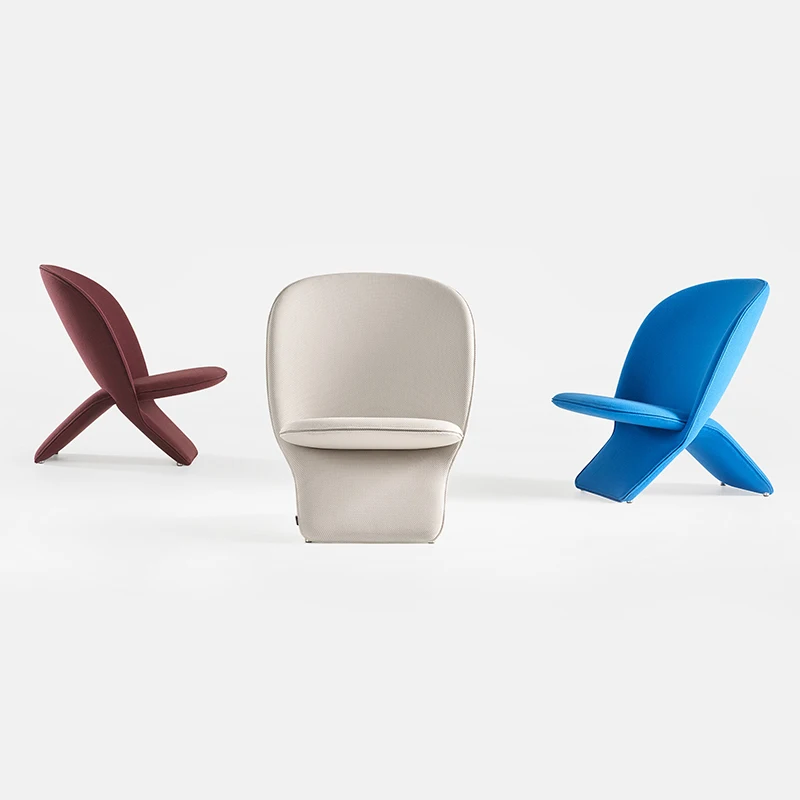 

Lounge chair simple modern living room balcony fabric single backrest chair