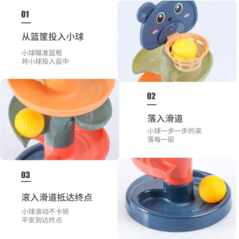 Baby Toy Montessori Rolling Ball Tower Montessori Educational Games For Babies Stacking Track Baby Education Toys Toddler Toys Educational Toys Stacking Puzzle Toys Cup Stacking Toys Stacking Toys