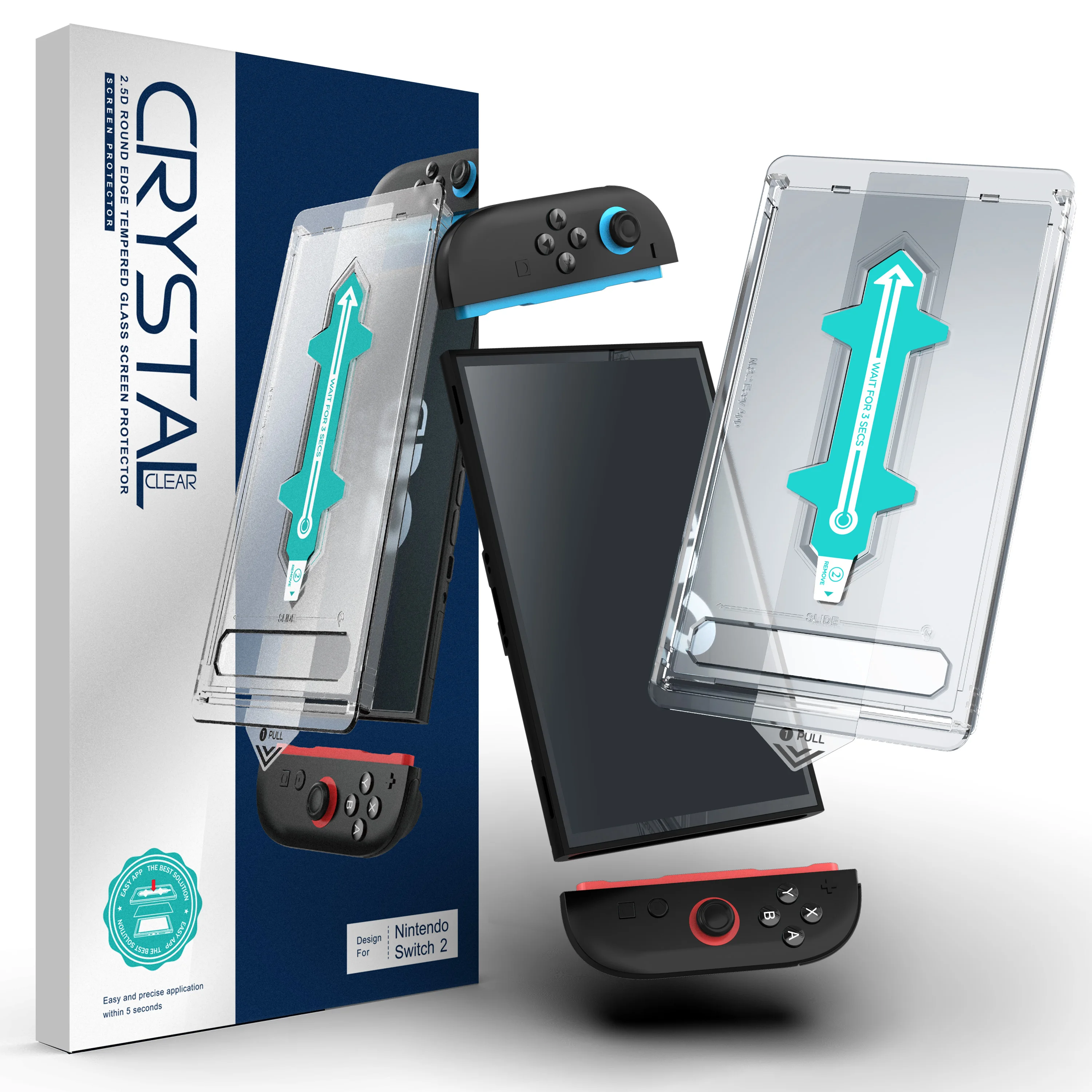 2pcs Screen Protector Align for Nintend Switch 2 9H Tempered Glass Easy Installation Kit Anti-Scratch Protection Accessories