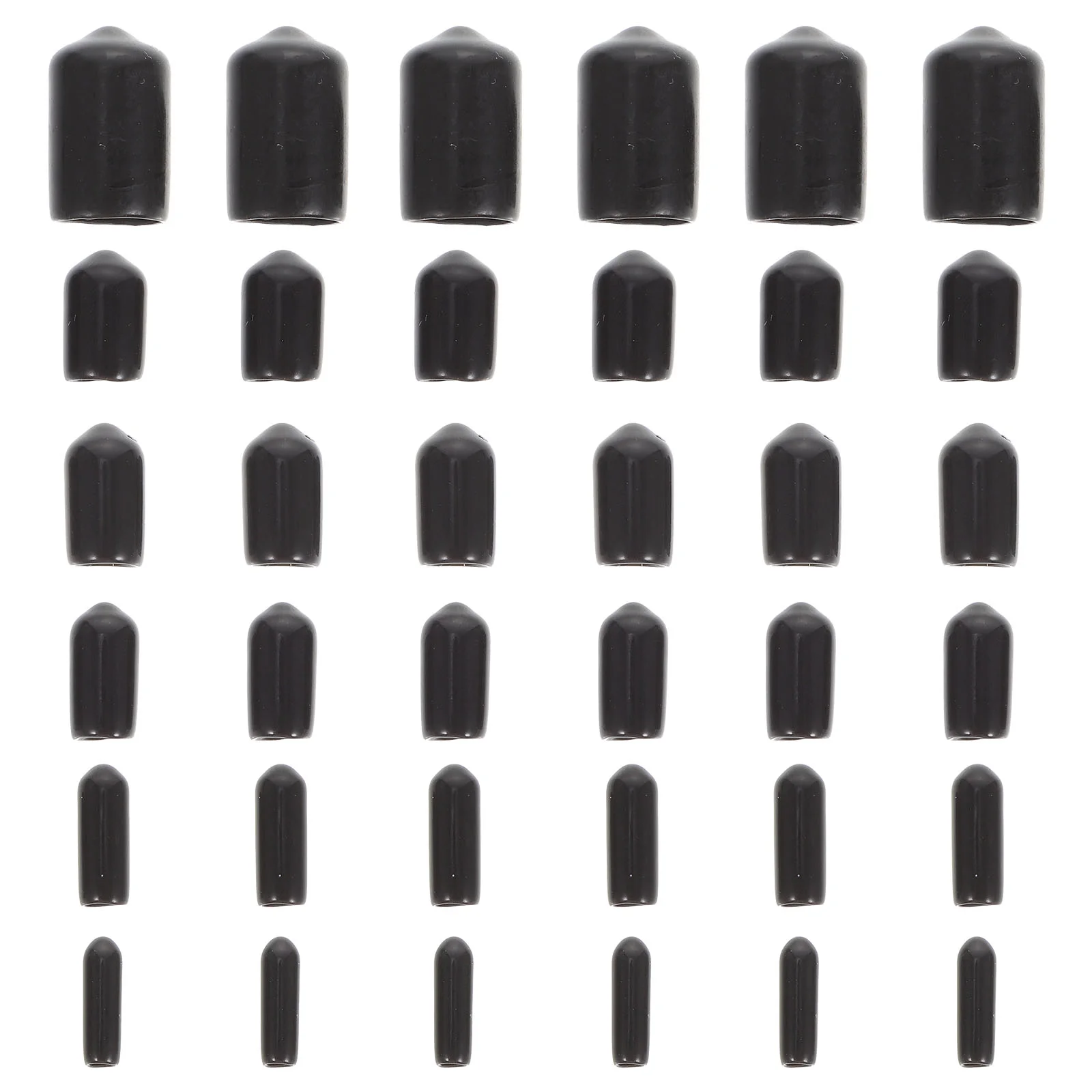 

1 Set PVC End Caps Flexible Screw Caps Thread Protectors Tubing Tips Fittings