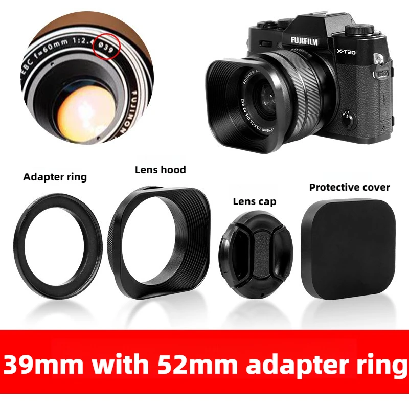Aluminum Alloy Metal Square Lens Hood Lens Protector