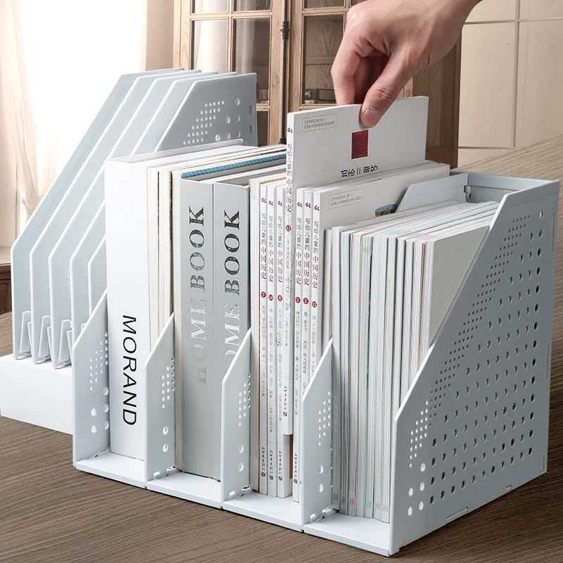 

New Hot 1 Pcs The Freedom To Adjust Bookshelf Large Metal Bookend Desk Holder Stand for Books Organizer Gift Stationery