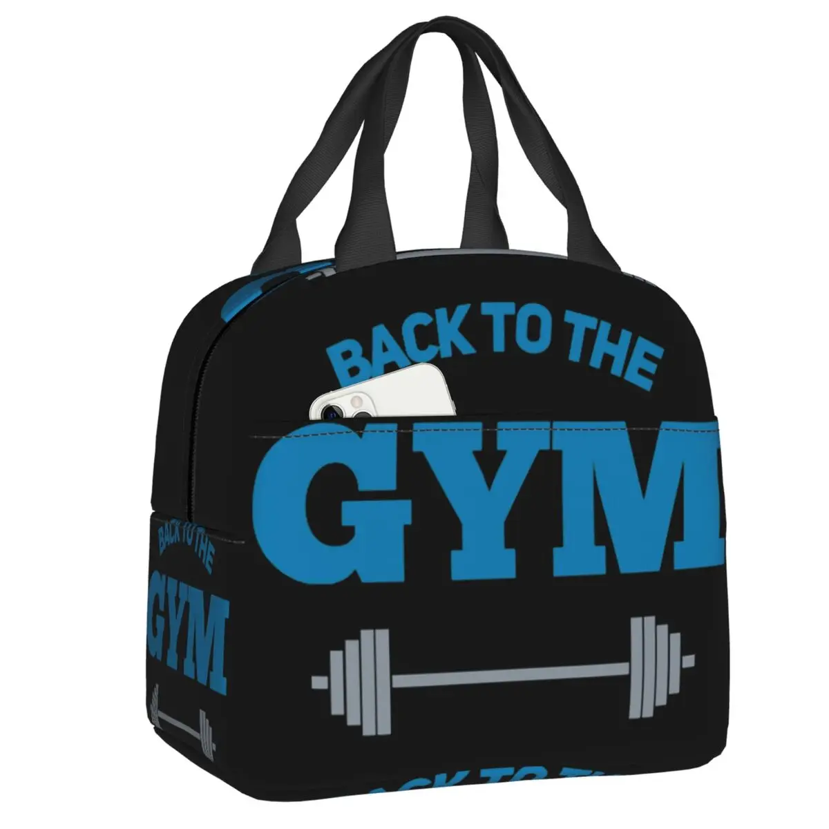 BackToTheGymThermalInsulatedLunchBagsWomenBodybuildingFitnessPortableLunchTote