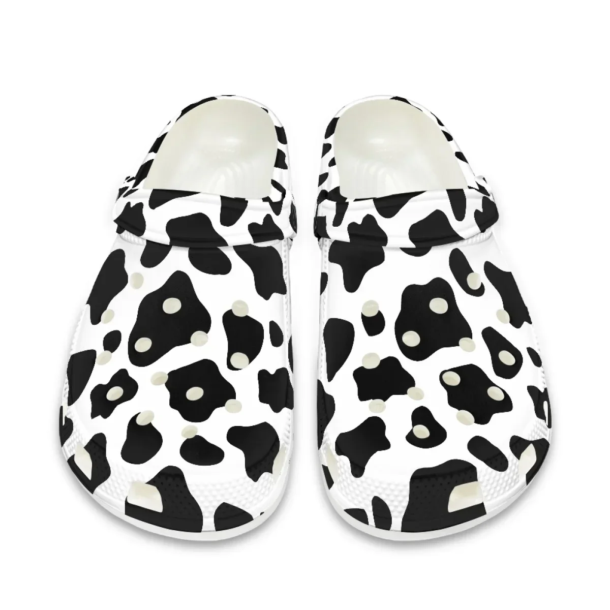 Cute Cow Print Lightweight Indoor Slippers Casual Non-slip Bathroom Shower Slides Popular Animal Print Sandals Garden Shoes