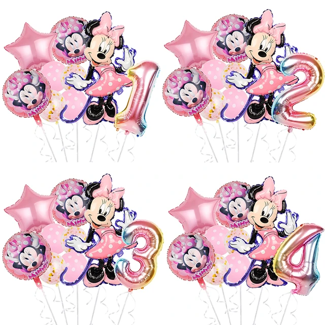 Baby Minnie Mouse Party Decorations - Globos Y Accesorios - AliExpress