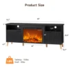 65" Fireplace TV Stand w/ 23" Electric Fireplace,Modern Media Entertainment Center Console Table for TVs up to 70'' 2