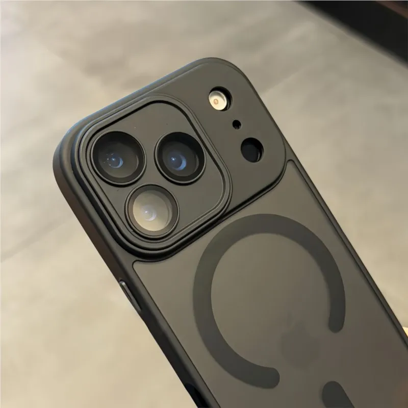 Premium Shockproof Armor Case with Magnetic Wireless Charging - Clear Matte Finish