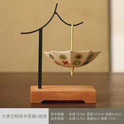 Umbrella - Shaped Ceramic Tea and Coffee Infuser - Portable Mesh Strainer (Style B)