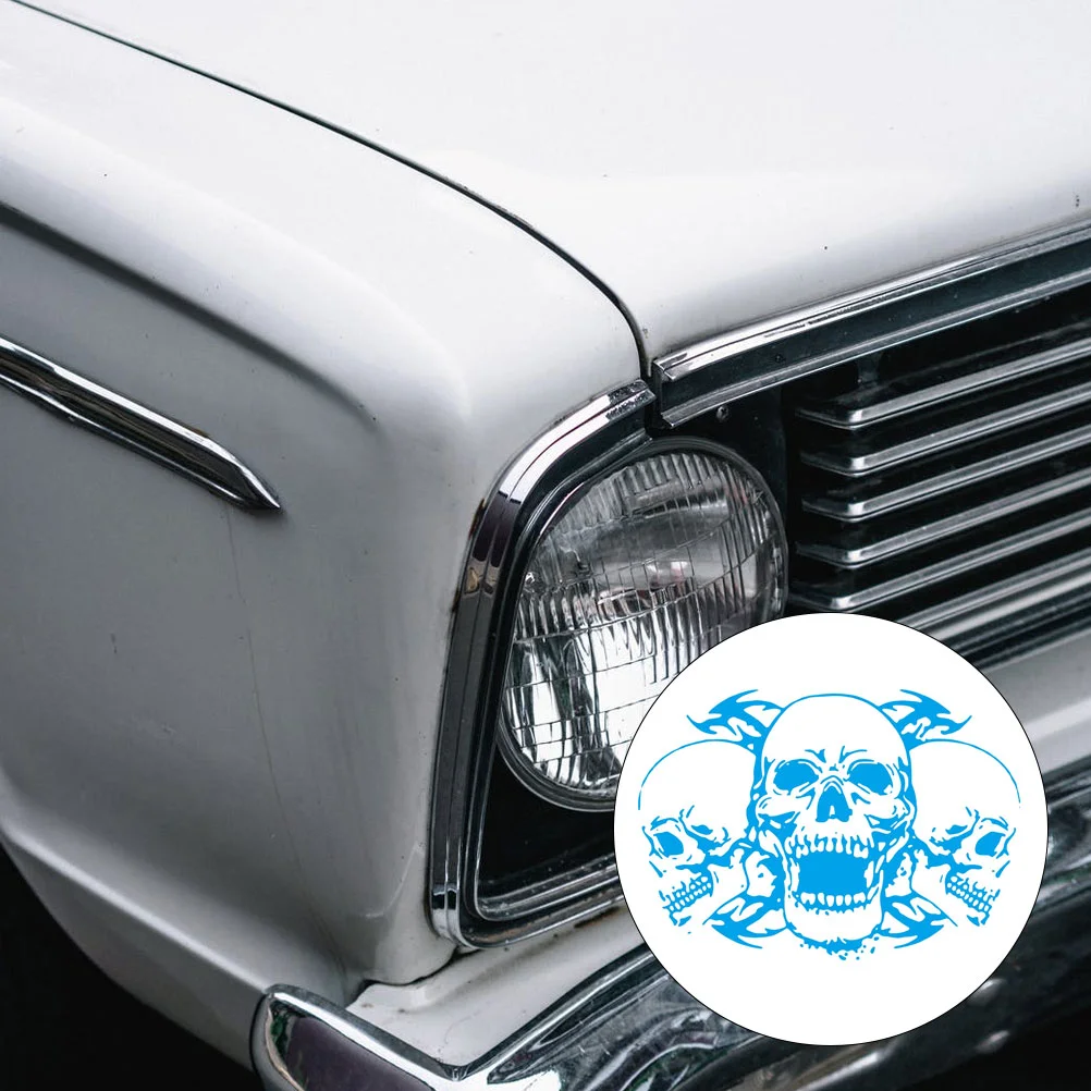 

Наклейка на капот с тремя черепами, индивидуальный декор, автомобильные наклейки, аксессуары для украшения автомобиля