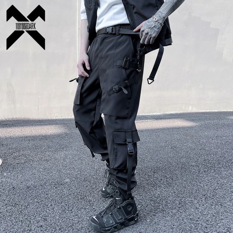 

Функциональные брюки-карго Techwear, мужские Модные тактические брюки с несколькими карманами, весна 2023, черные уличные брюки в стиле хип-хоп