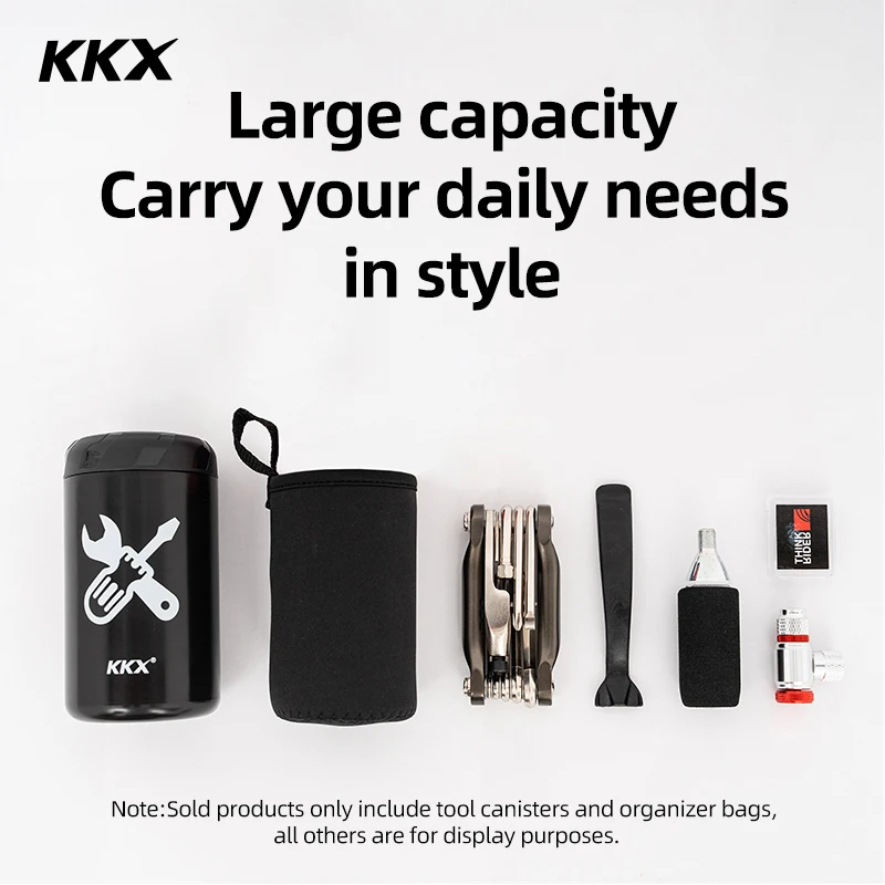 KKX Contenitore Portaoggetti per Portaborraccia da Bici, per Esterni, per Chiavi, Kit di Riparazione, Occhiali e Attrezzi per Bici - immagine 3